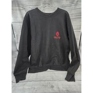The Plaza Hotel Sweatshirt Crew Neck Black Mens Size Large Vintage USA RARE